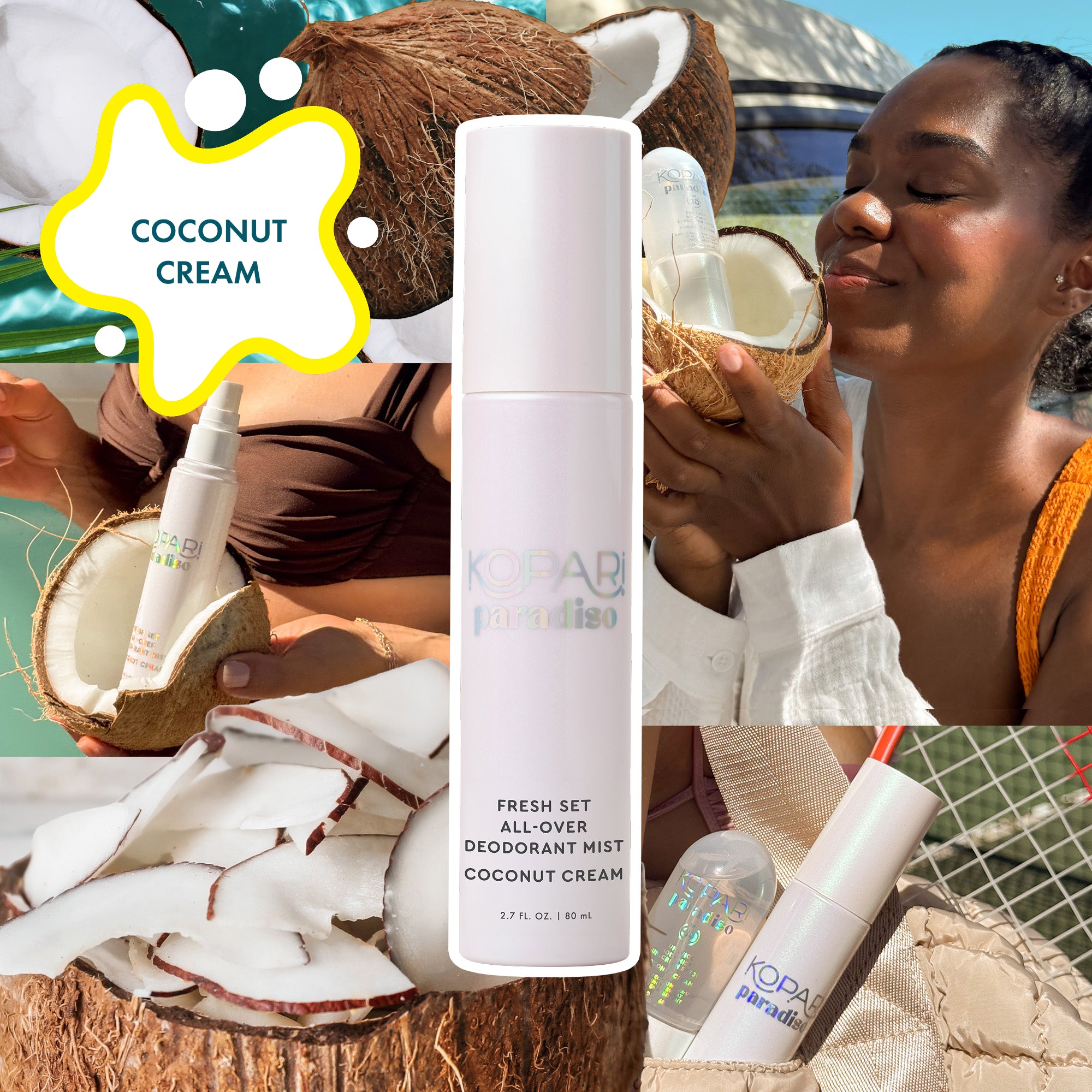 Coconut Cream Fresh Set All-Over Body Deodorant Mist – Kopari Beauty