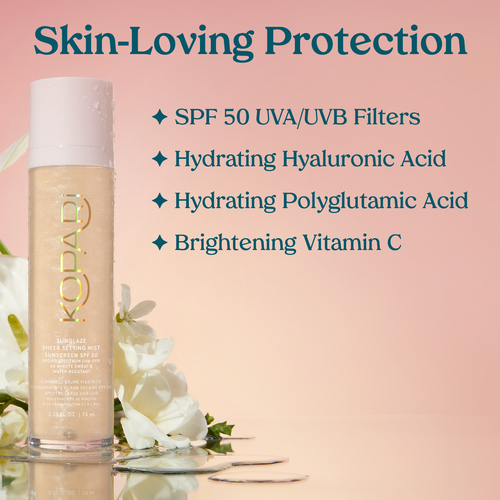 Sunglaze Sheer Setting Mist Sunscreen SPF 50 