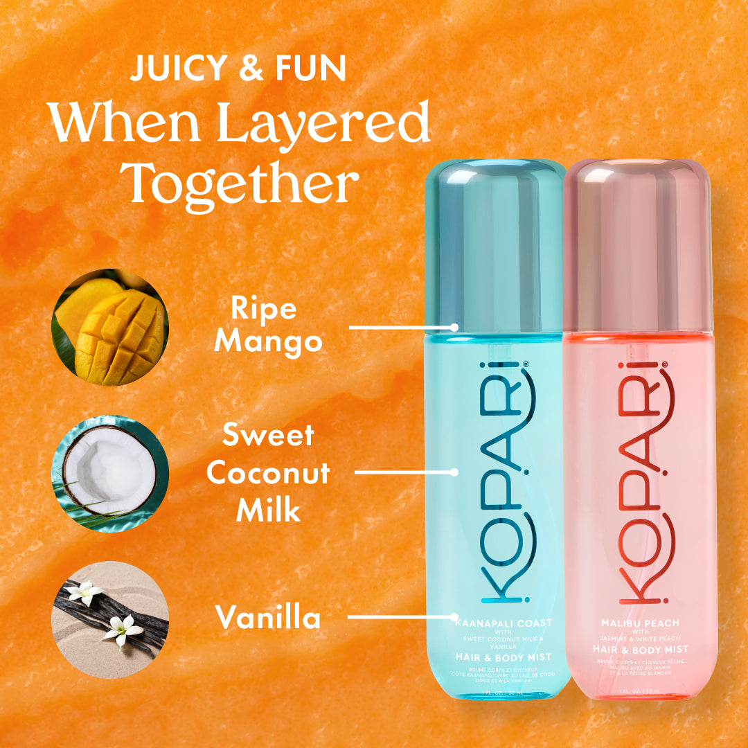 coconuts　バーバリーペア Coconut & Peach Fragrance Mist Duo – Kopari Beauty