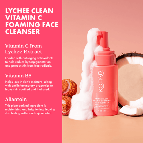 Lychee Clean Vitamin C Foaming Face Cleanser 